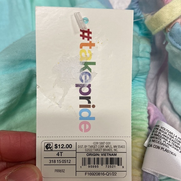 NWT take pride pastel rainbow summer romper 100% cotton - Picture 10 of 10
